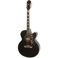 Guitarra electroacústica Epiphone EJ-200SCE Black