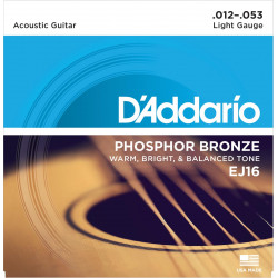 D'Addario EJ16. Serie EJ Phospor Bronze Light