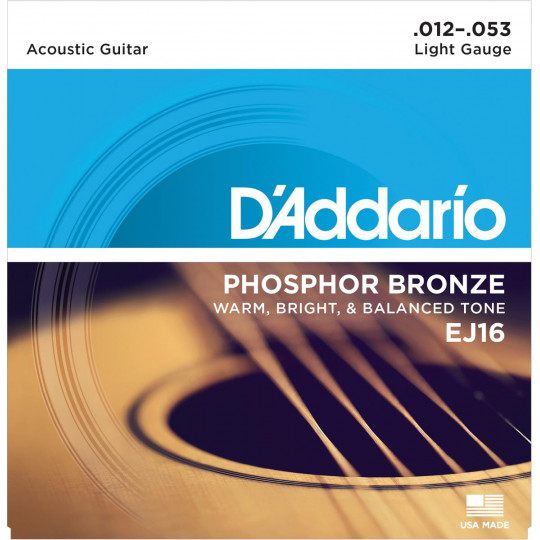 D'Addario EJ16. Serie EJ Phospor Bronze Light