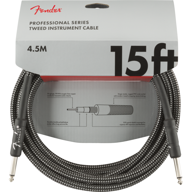 Cable Fender Professional Series 4,5m Gray Tweed