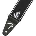 Fender Weighless Running Logo Strap Black/White
