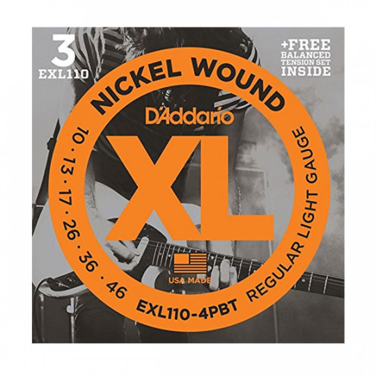 D'Addario EXL110-3D Set de 3