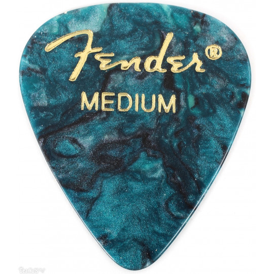 Pack 12 Púas Fender Ocean Turquoise Medium