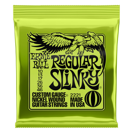 Ernie Ball Regular Slinky 10-46 Juego de cuerdas guitarra eléctrica Ernie Ball Regular Slinky 10-46 Juego de cuerdas guitarra eléctrica