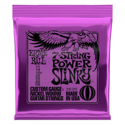 Ernie Ball 2620 Power Slinky 11 - 58 Juego de 7 cuerdas guitarra eléctrica