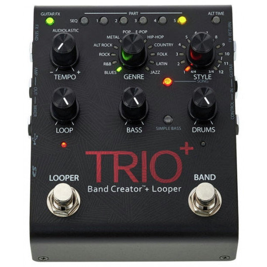 Pedal de efectos Digitech Trio Plus Band Creator + Looper