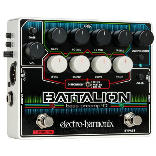 Pedal preamplificador y DI para bajo Ehx Battalion Pedal preamplificador y DI para bajo Ehx Battalion