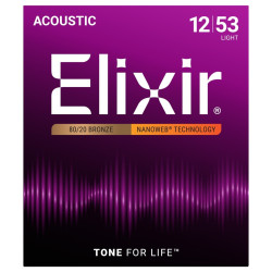 Elixir Nanoweb Acoustic Custom Light 11-52