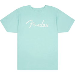 Camiseta Fender Spaghetti Logo Daphne Blue L