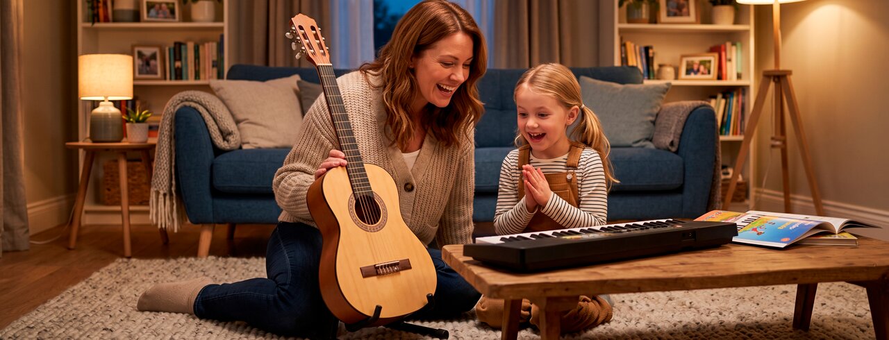 Guía para padres: cómo elegir la primera guitarra o teclado de tu hijo sin equivocarte