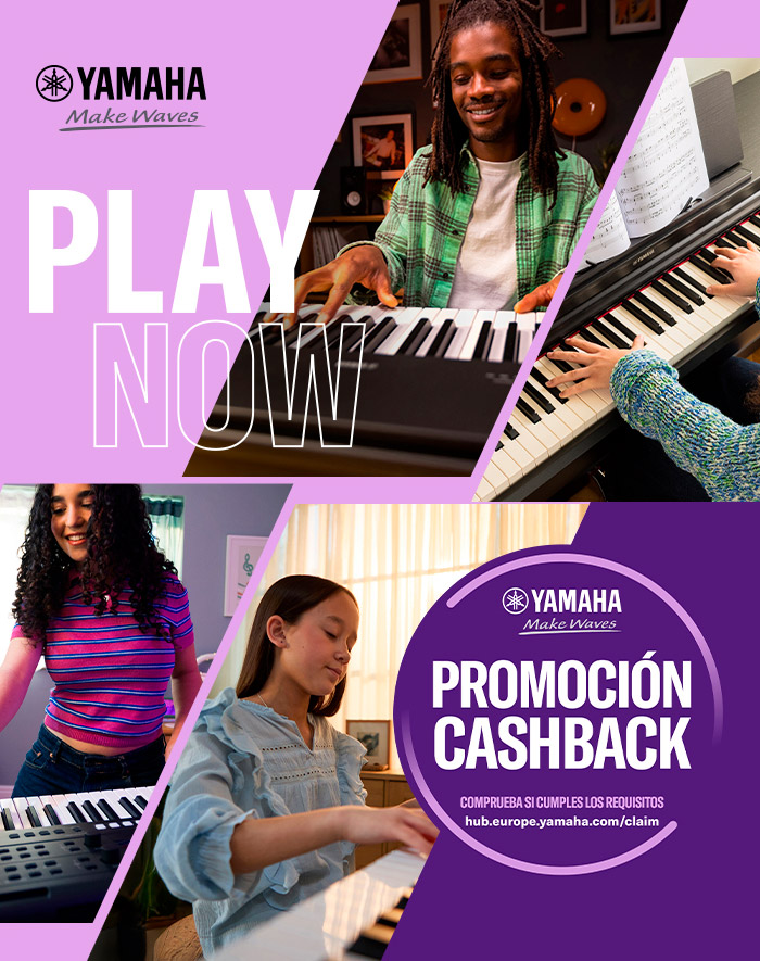 Yamaha Play Now Cashback Slide background